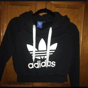 Black Adidas Crop Hoodie